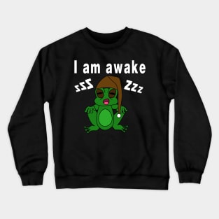 A sleepy frog Crewneck Sweatshirt